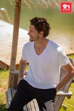 męski t-shirt, dekolt V-neck ATHENS