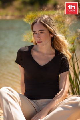 damski t-shirt, dekolt V-neck ATHENS WOMEN