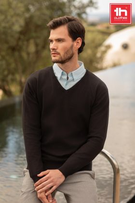 męski sweter z dekoltem V-neck MILAN