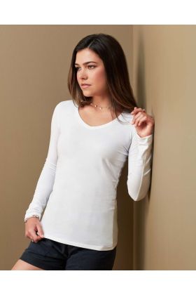 T-shirt STEDMAN Stars Claire V-neck długi rękaw damski