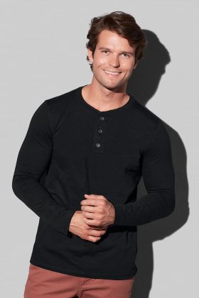 T-shirt na guziki z długim rękawem Stedman Stars Shawn