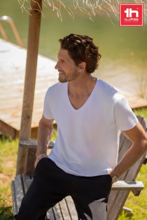 męski t-shirt, dekolt V-neck ATHENS