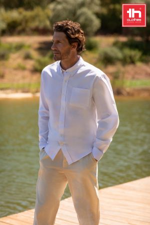 męska koszula z długim rękawem z bawełny oksfordzkiej TOKYO